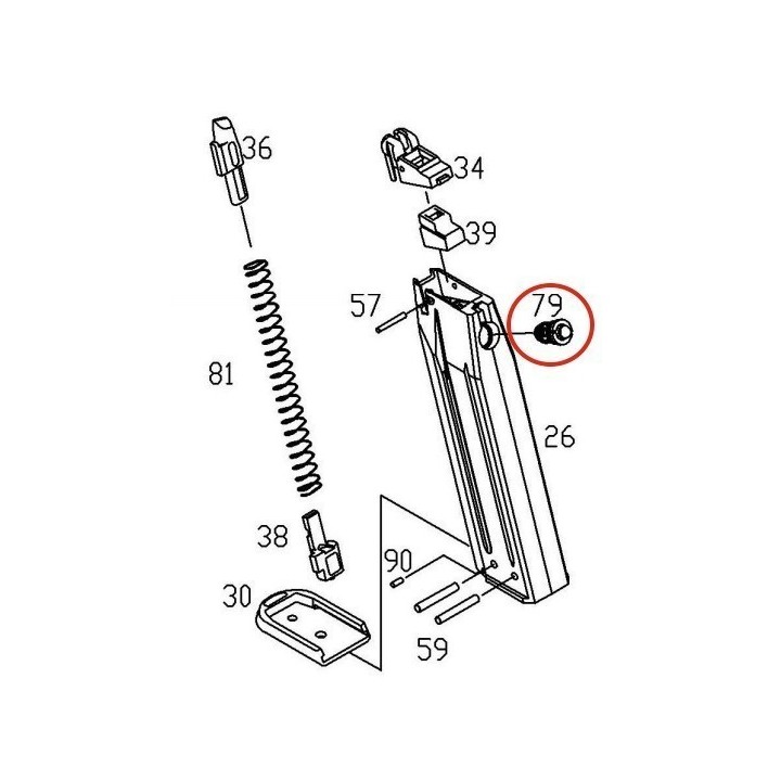 Valve for KJW / ASG CZ75 P09
