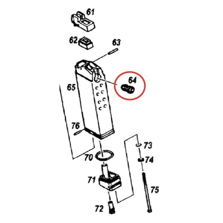 Magazine Valve for KJW Glock