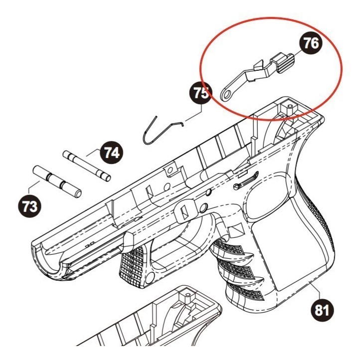 Slide Stop for Stark Arms S17 / S18 / S19