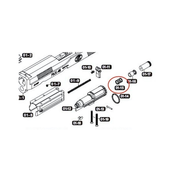Cylinder Valve Spring for VFC / Cybergun FNX-45