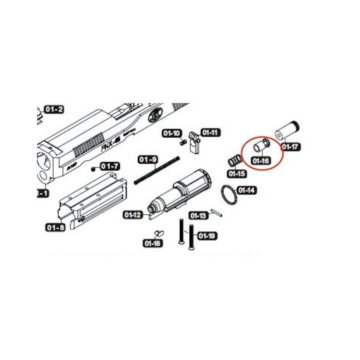 Cylinder Valve for VFC / Cybergun FNX-45