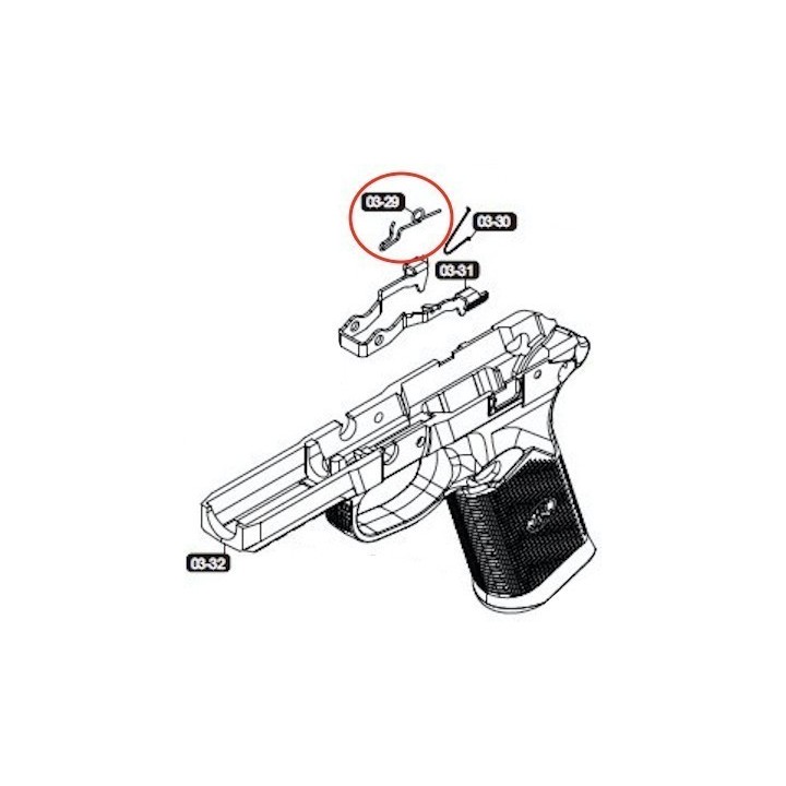 Spring n° 03-29 for VFC / Cybergun FNX-45