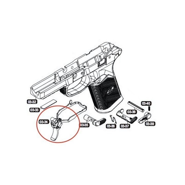 Trigger for VFC / Cybergun FNX-45