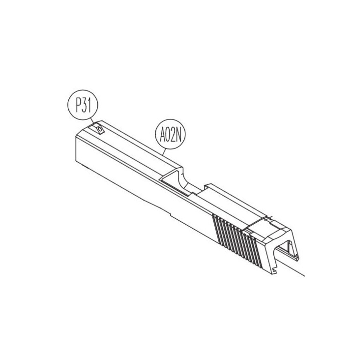 Metal Slide for KWC KCB-12AHN / Sigma SW40