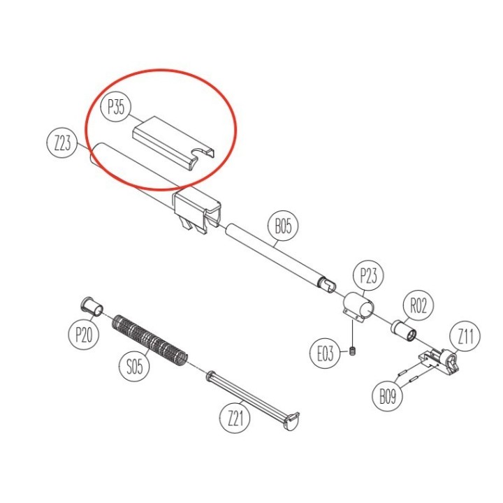 Magazine Rib for KWC KCB-12AHN / Sigma SW40