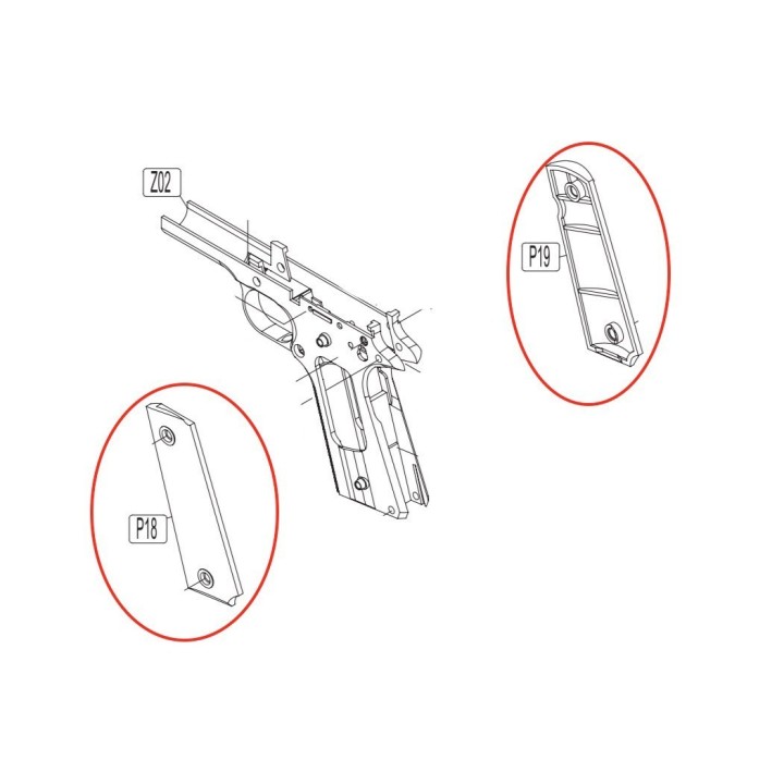 Grip for KWC KCB-76 / M1911