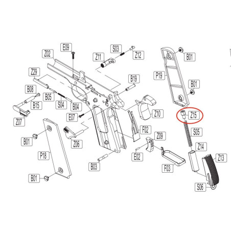 Retainer for KWC KCB-76 / M1911