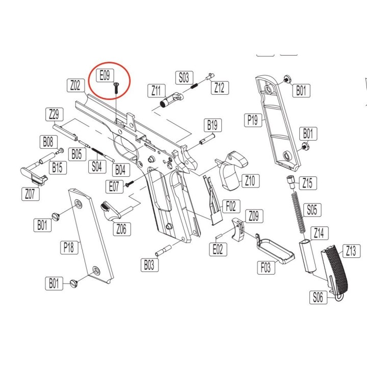 Frame Screw for KWC KCB-76 / M1911