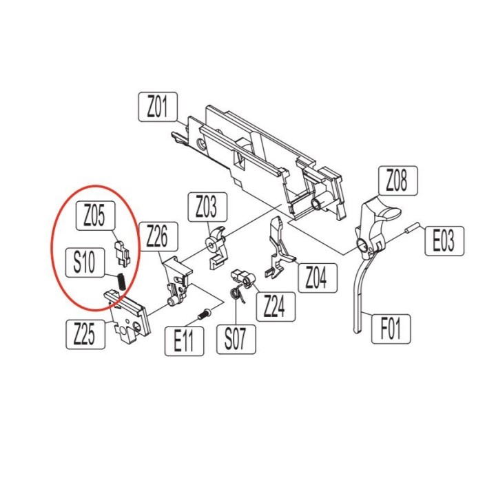 Firing Pin Catch for KWC KCB-76 / M1911