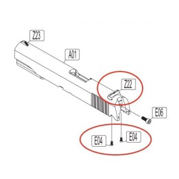 Rear Sight for KWC KCB-76 / M1911