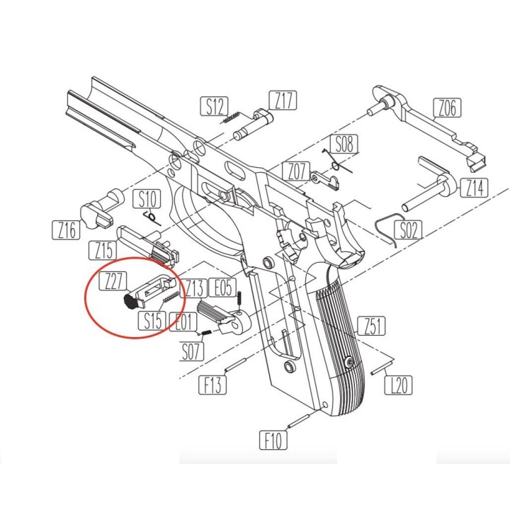 Magazine Catch for KWC KCB-15 / PT92 / PT99