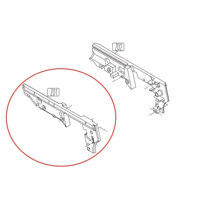 Chassis Left for KWC KCB-15 / PT92 / PT99