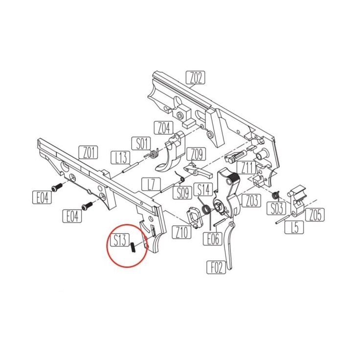 Valve Latch Spring for KWC KCB-15 / PT92 / PT99