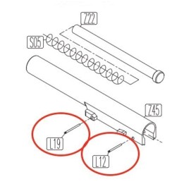 Outer Barrel Pins for KWC KCB-15 / PT92 / PT99