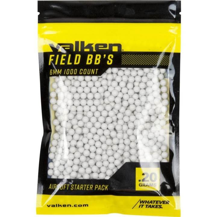 Airsoft : BBs - Valken Field 0.20g-1000ct-White