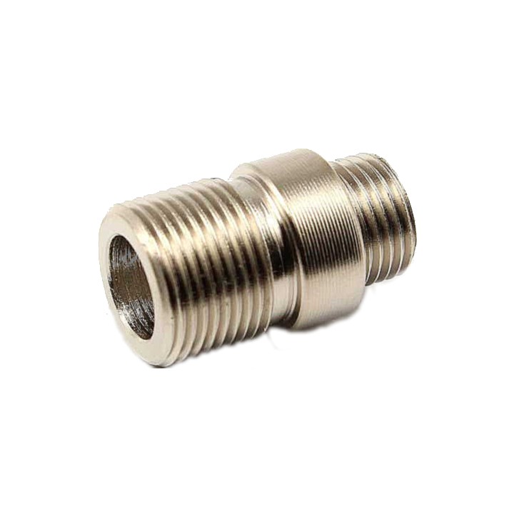 WE pistols silencer adaptor - short, stainless steel