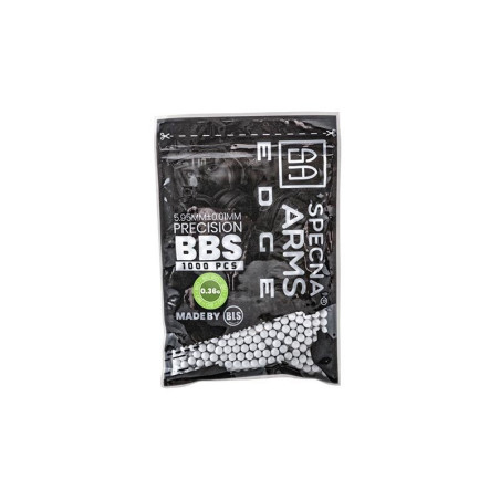 0.36g Specna Arms EDGE BIO Precision BBs - 1000 BBs - White