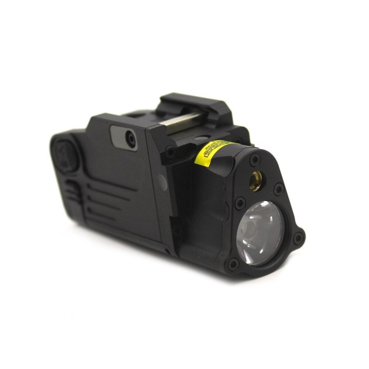 Weapon flashlight with red laser