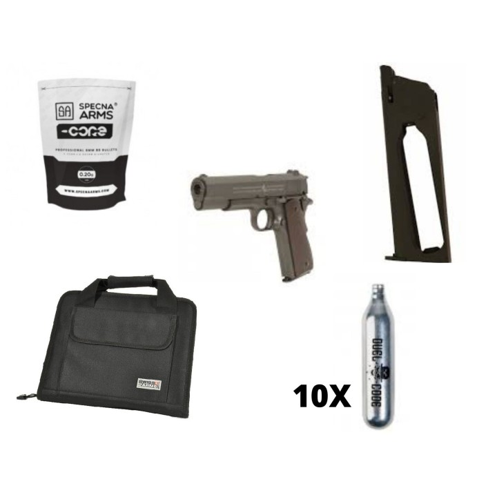 Pack Colt M1911 CO2 BAX métal 6mm