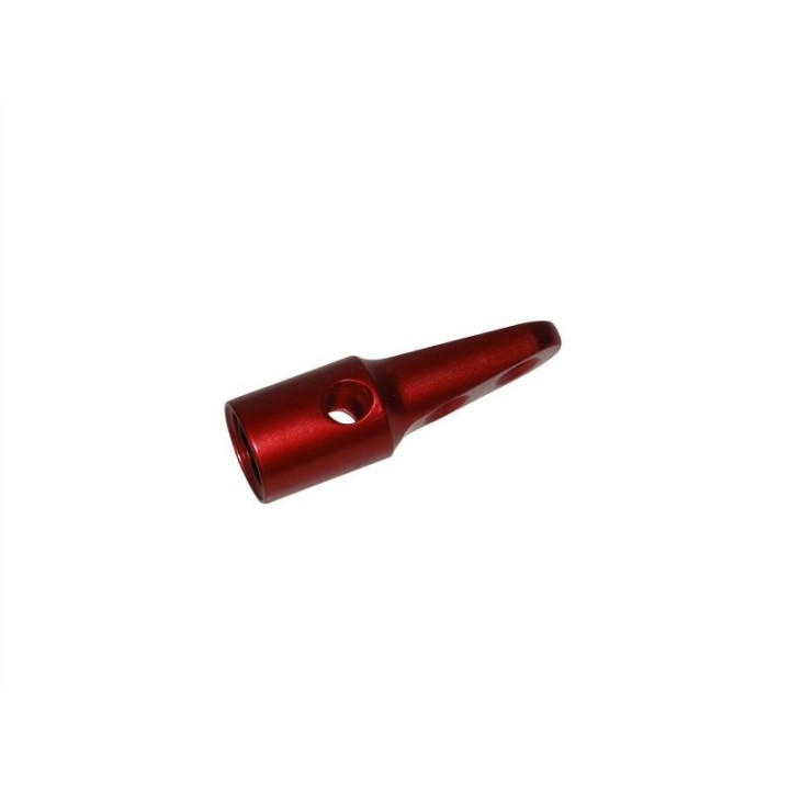 Angled "Duck bill" bottomline adapter rouge