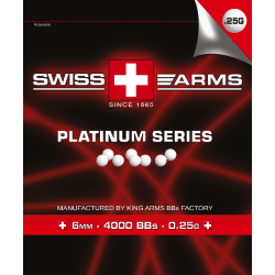 Billes SWISS ARMS Blanche 0.25gr sac de 1kg