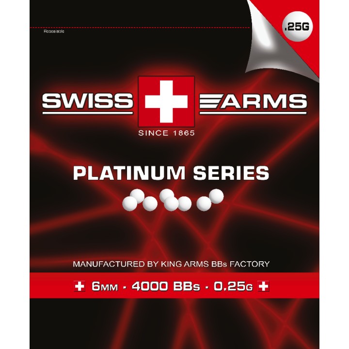Billes SWISS ARMS Blanche 0.25gr sac de 1kg