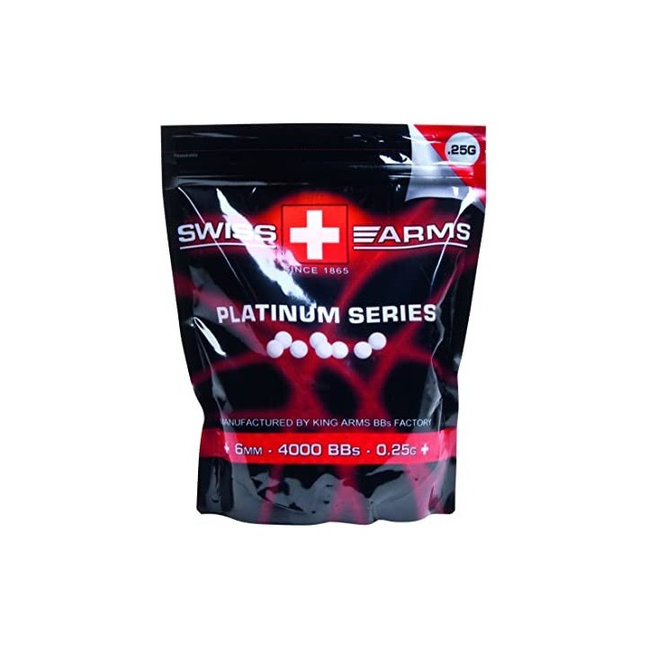 Billes SWISS ARMS Blanche 0.25gr sac de 1kg