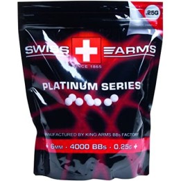 Billes SWISS ARMS Blanche 0.25gr sac de 1kg