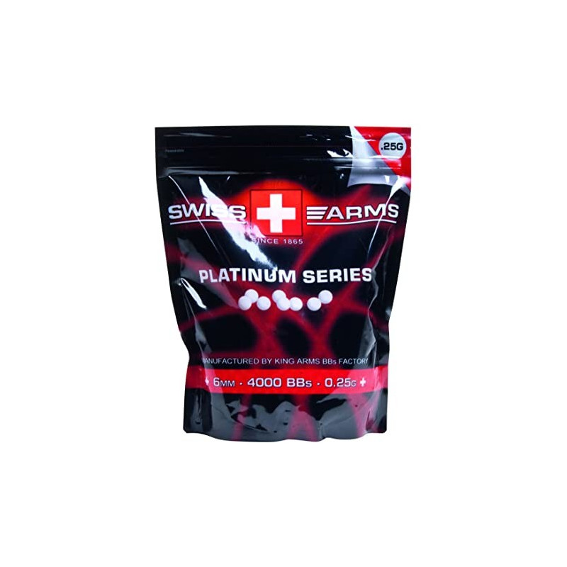 Billes SWISS ARMS Blanche 0.25gr sac de 1kg