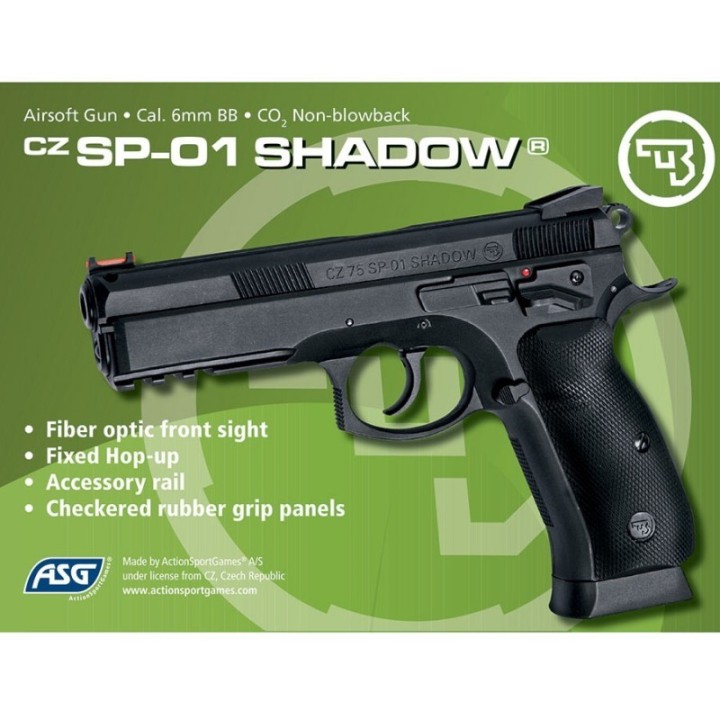 ASG CZ SP-01 Shadow CO2 Airsoft Pistol - Reliable & Accurate