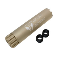 Silencieux aluminium W.A.U Noir ou Tan de 145mm en...