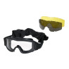 Lunettes de protection anti-buée noires 3 verres
