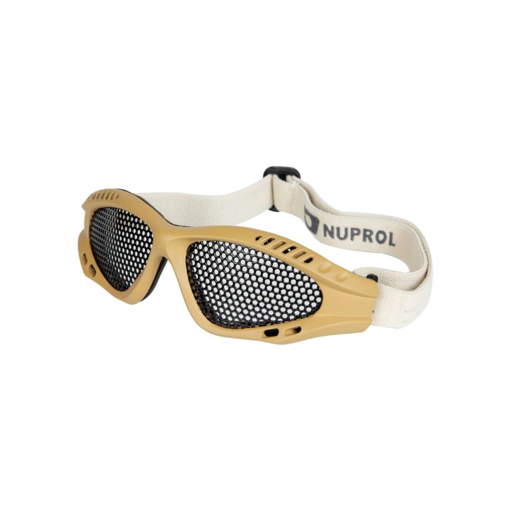 Lunettes Protection petites Nuprol PRO couleur Tan sécurité airsoft