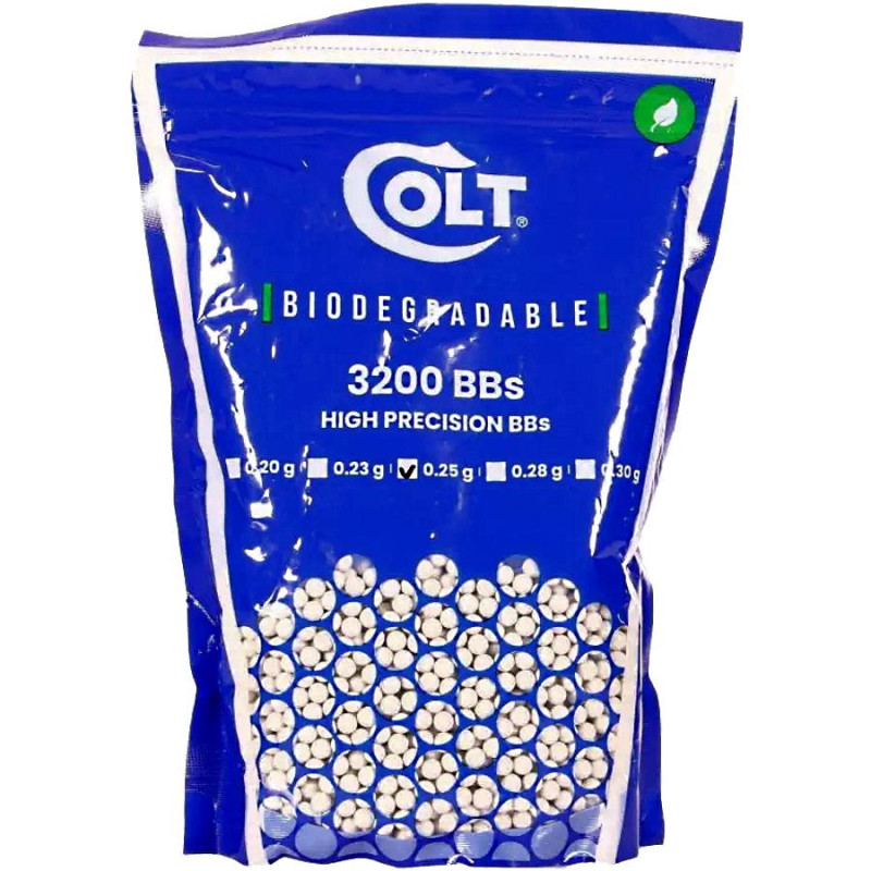 Billes BIO COLT 0,25 g Blanches en sac 3200 BBs