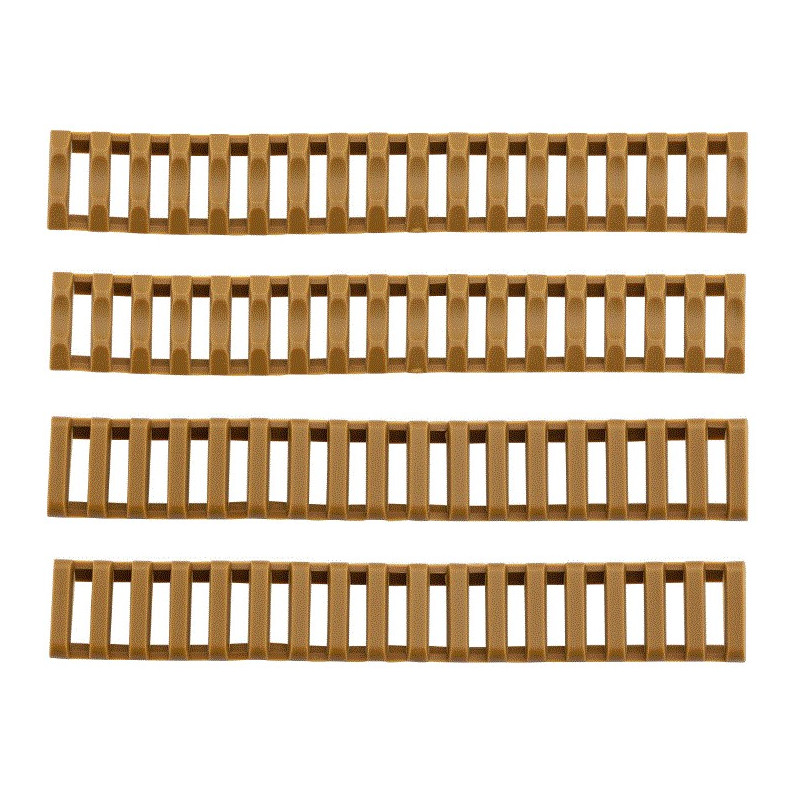 Lot de 4 cache rail Picatinny tan souples