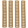 Lot de 4 cache rail Picatinny tan souples