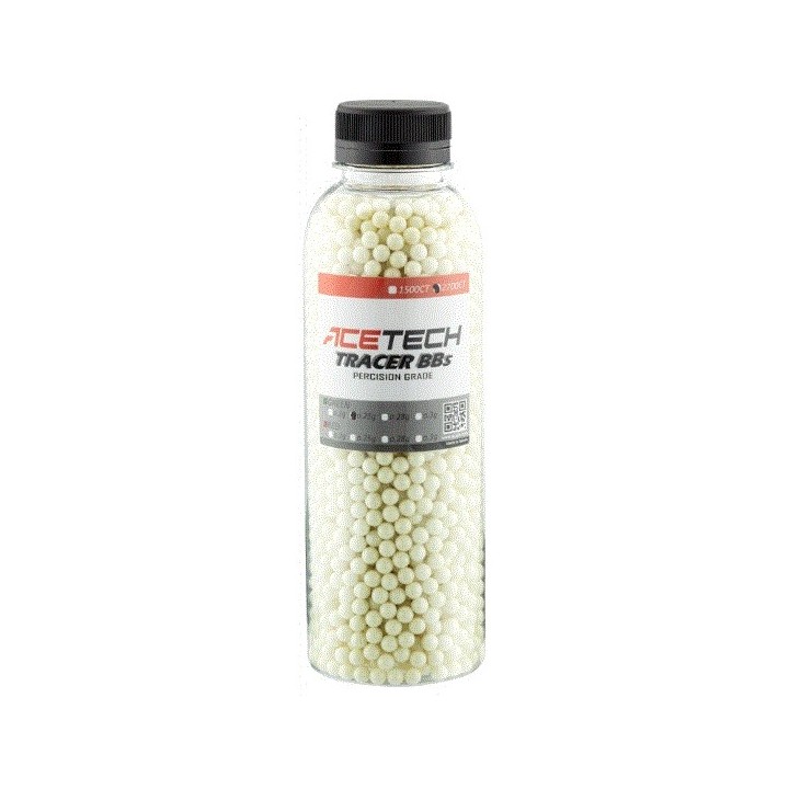 Billes Acetech Tracer 0.25g x 2700 vertes bouteille