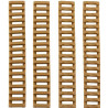 Lot de 4 cache rail Picatinny tan souples