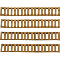 Lot de 4 cache rail Picatinny tan souples