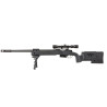 Sniper airsoft sA-S03 CORE™ High Velocity Selector Scope avec lunette et bipied - noir