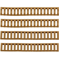 Lot de 4 cache rail Picatinny tan souples