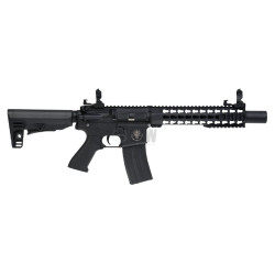 Airsoft AEG M4 Kenji Long Saigo Defense black replica