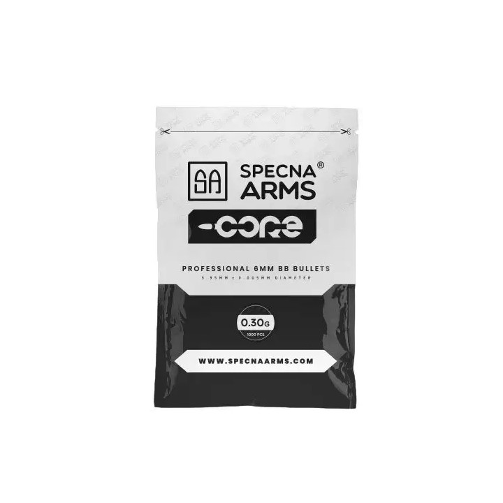 BBs airsoft 0.30g blanches Specna Arms CORE – 1000 pièces pas cher