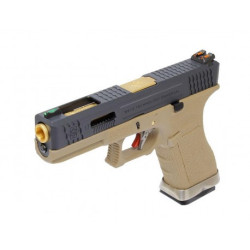 WE R17 T6 tan/gold airsoft GBB replica - Glock style