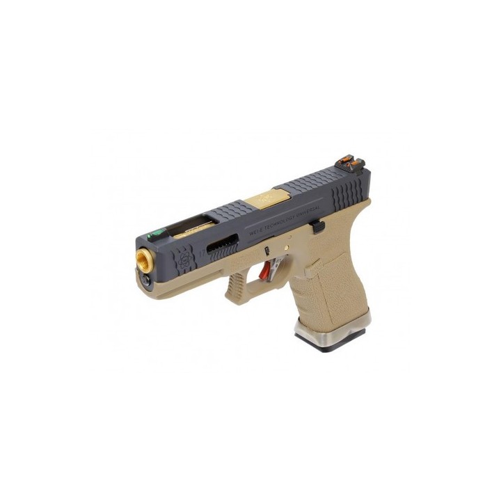 WE R17 Custom Tan/Gold Airsoft GBB Replica