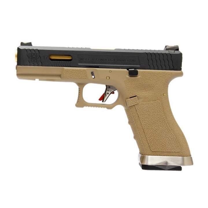 WE R17 Custom Tan/Gold Airsoft GBB Replica