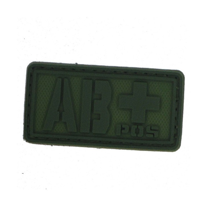 Patch PVC groupe sanguin AB+ olive - Patchs