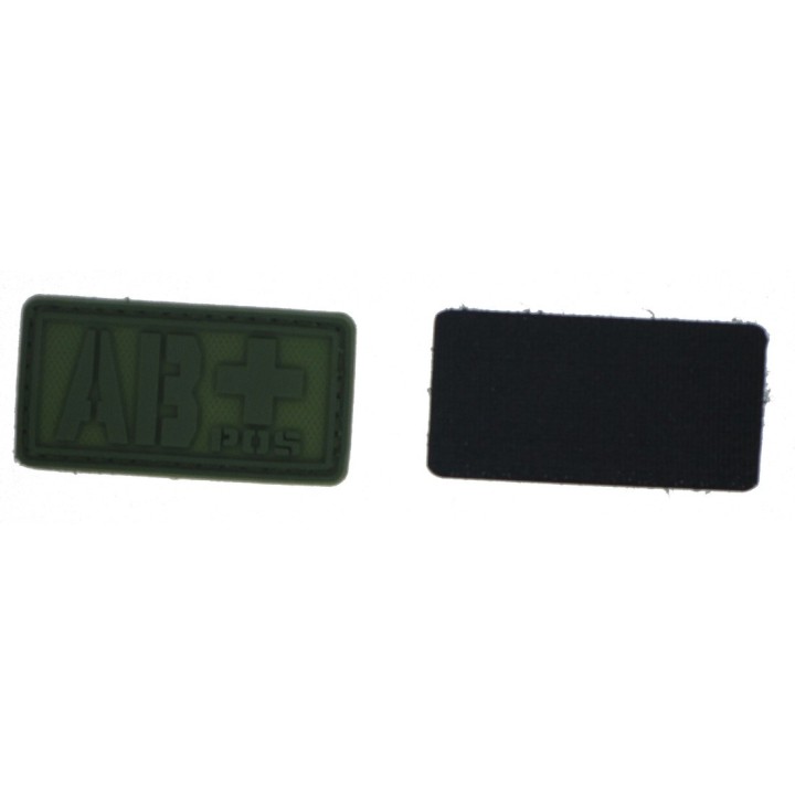 Patch PVC groupe sanguin AB+ olive - Patchs