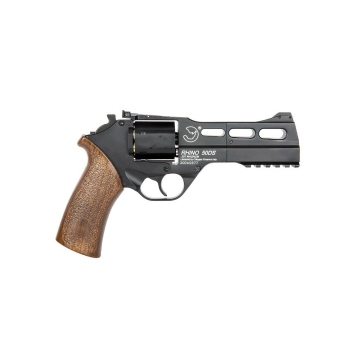 Pack Airsoft revolver CO2 CHIAPPA RHINO 50DS Noir + Co2 + billes + mallette