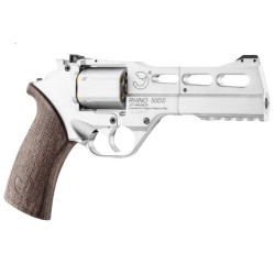 Pack Airsoft revolver CO2 CHIAPPA RHINO 50DS Silver + Co2 + billes + cible + mallette